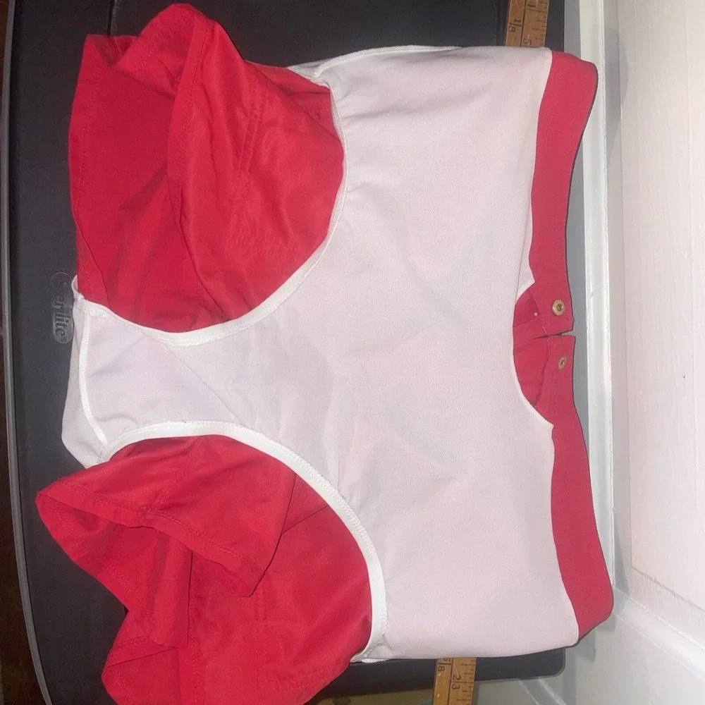 Liz Claiborne Lined Red Shorts Gold‎ Details Sz 12